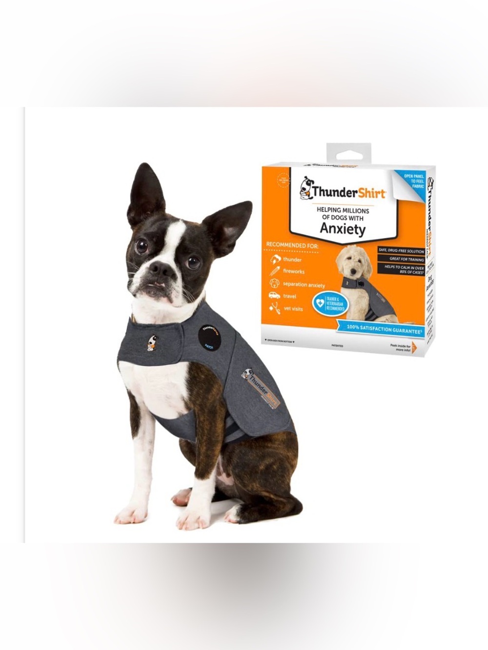 Thundershirt Gray Calming Dog Vest for Anxiety Relief
